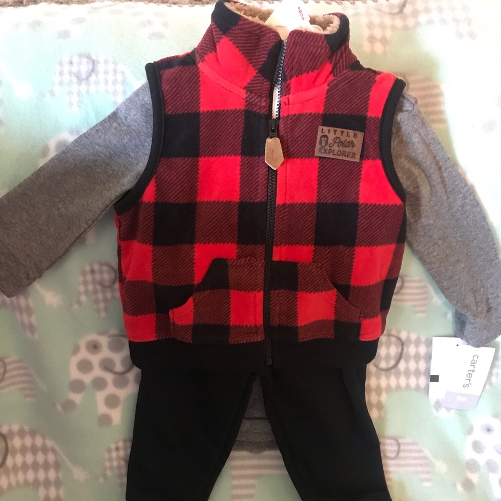 Winter 3pc set for baby boy, never worn